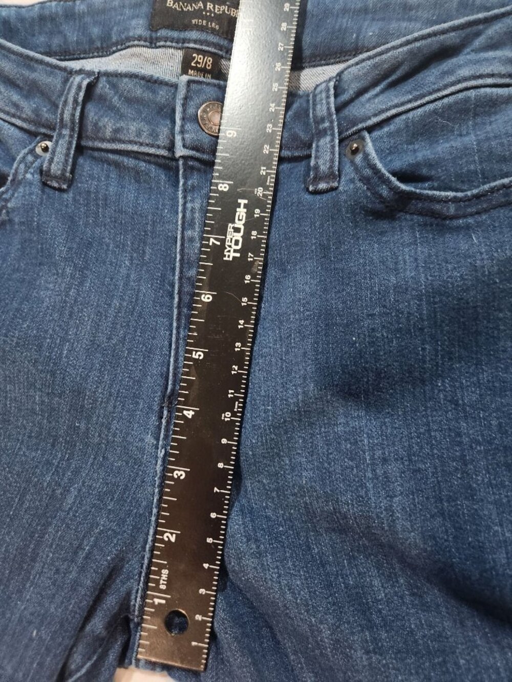 Banana Republic Womens Wide Leg Dark Blue Denim Jeans Size 29/8 Classic Fit - Picture 7 of 7